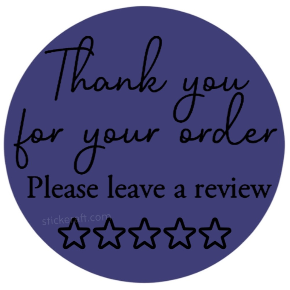 Thank You For Your Order, Please Leave a Review Stickers Small Business shops - Picture 3 of 13